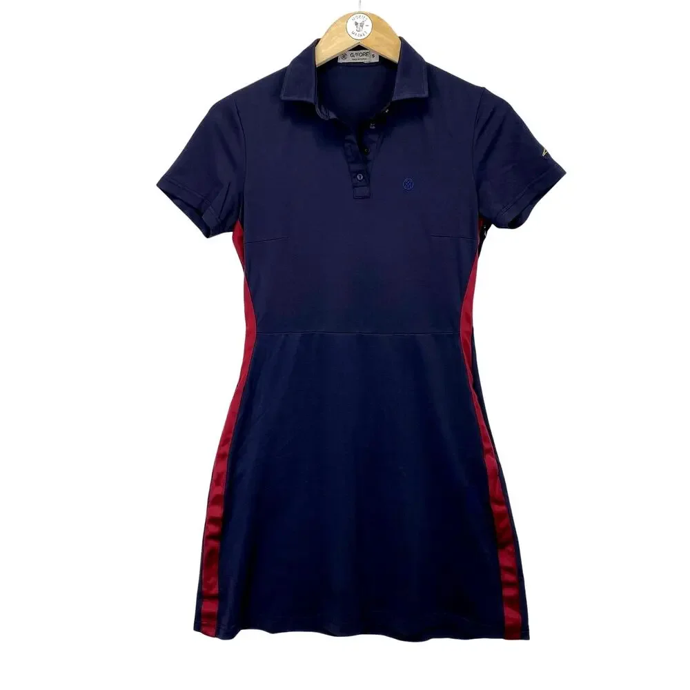 G/FORE Navy and Red Mini Dress - Picture 1 of 8